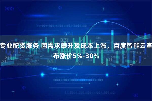 专业配资服务 因需求攀升及成本上涨，百度智能云宣布涨价5%-30%